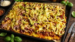 Obří bramborák z plechu: křupavá placka z trouby bez smažení